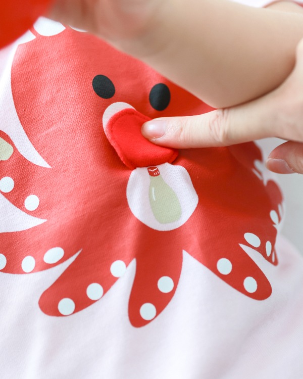 【チークルーム】たこ焼き いか焼き Tシャツ / ピンク