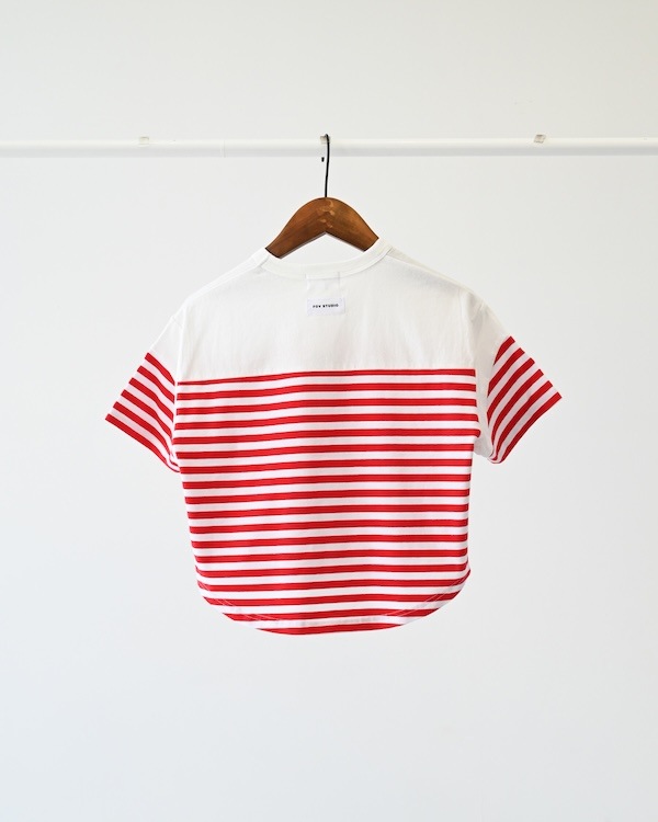 【フォブ】ボーダー切り替えTシャツ / ブラック