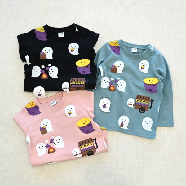 【25FW】おばけの焼きいも ロングTシャツ / ブルー