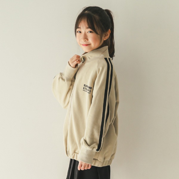 【25FW】ラインジップ ブルゾン / サンド