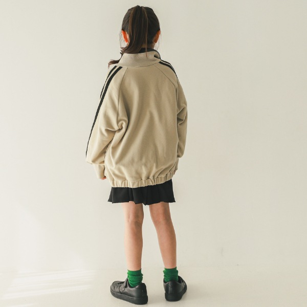 【25FW】ラインジップ ブルゾン / サンド