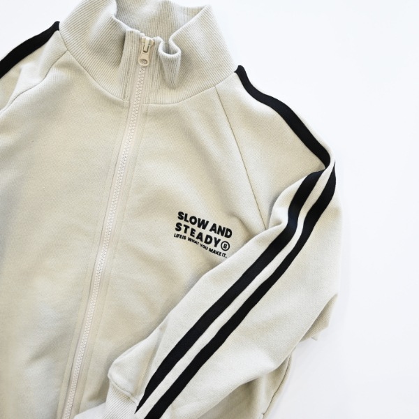 【25FW】ラインジップ ブルゾン / サンド