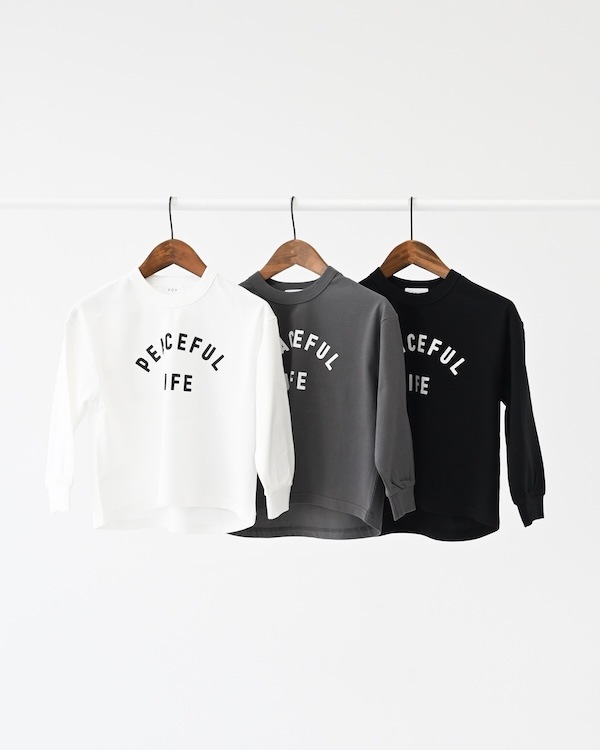 【フォブ】PEACEFUL LIFE L/S Tシャツ / ブラック