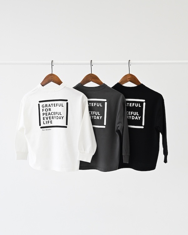 【フォブ】PEACEFUL LIFE L/S Tシャツ / ブラック