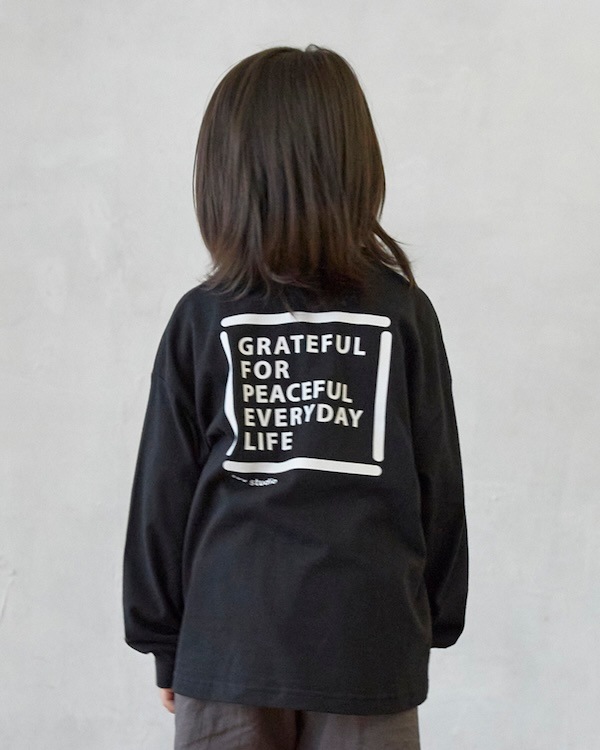 【フォブ】PEACEFUL LIFE L/S Tシャツ / ブラック