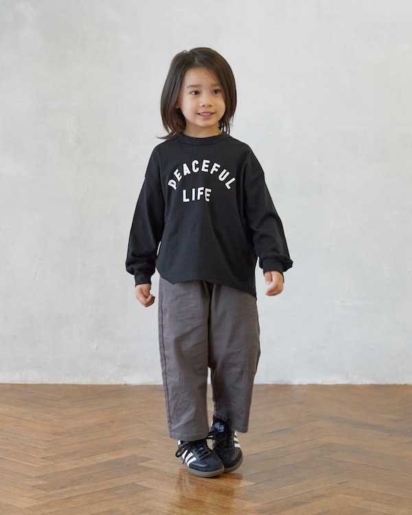 【フォブ】PEACEFUL LIFE L/S Tシャツ / ブラック