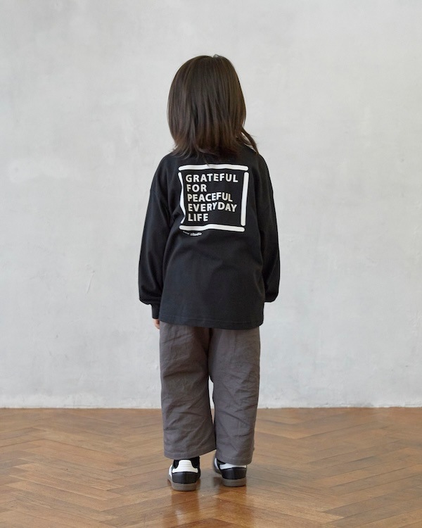 【フォブ】PEACEFUL LIFE L/S Tシャツ / ブラック