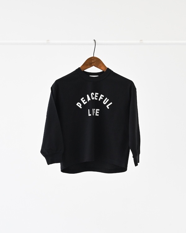 【フォブ】PEACEFUL LIFE L/S Tシャツ / ブラック