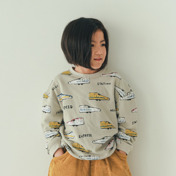 【25FW】新幹線柄 トレーナー / グレー