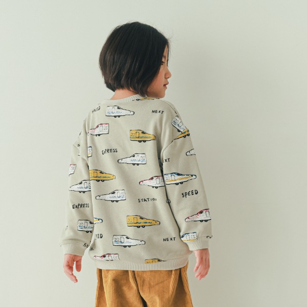 【25FW】新幹線柄 トレーナー / グレー