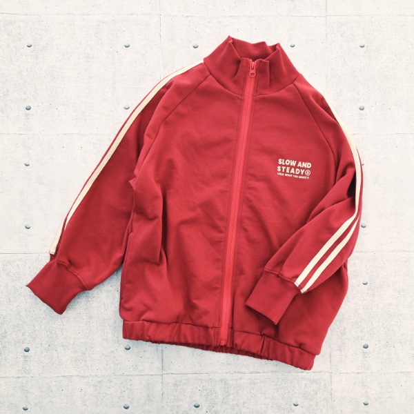 【25FW】ラインジップ ブルゾン / レッド
