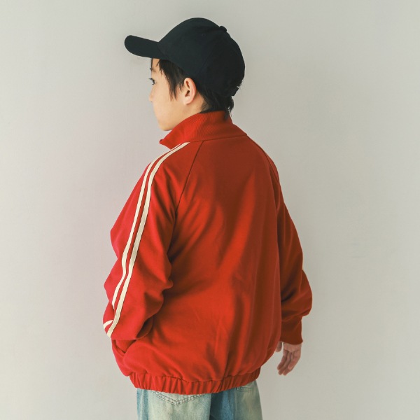 【25FW】ラインジップ ブルゾン / レッド