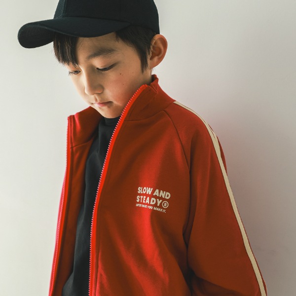 【25FW】ラインジップ ブルゾン / レッド