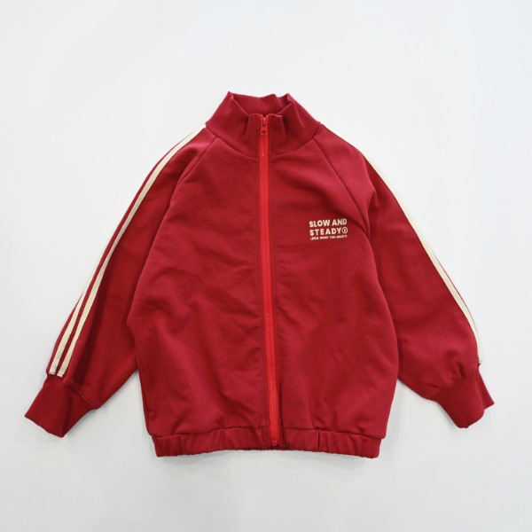 【25FW】ラインジップ ブルゾン / レッド