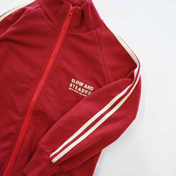 【25FW】ラインジップ ブルゾン / レッド