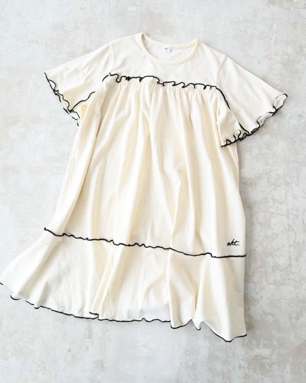 【エヌエイチティー】メローワンピース / アイボリー