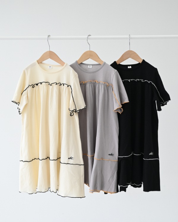 【エヌエイチティー】メローワンピース / アイボリー