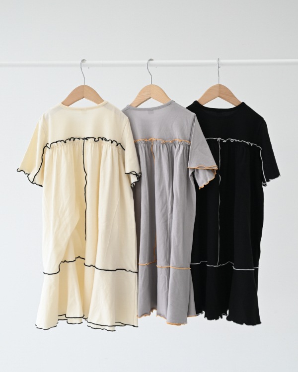 【エヌエイチティー】メローワンピース / アイボリー