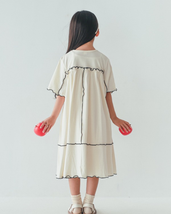 【エヌエイチティー】メローワンピース / アイボリー
