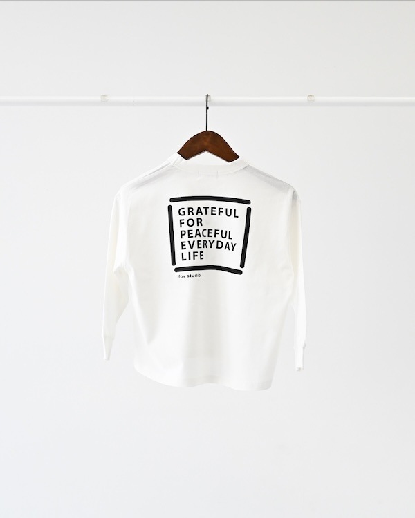 【26PS】PEACEFUL LIFE L/S Tシャツ / ホワイト