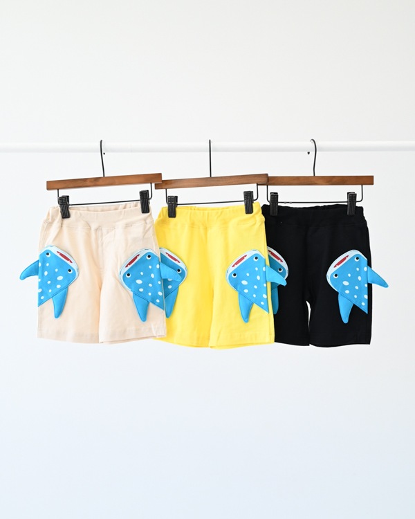 【チークルーム】ジンベイザメ ハーフパンツ / ブラック