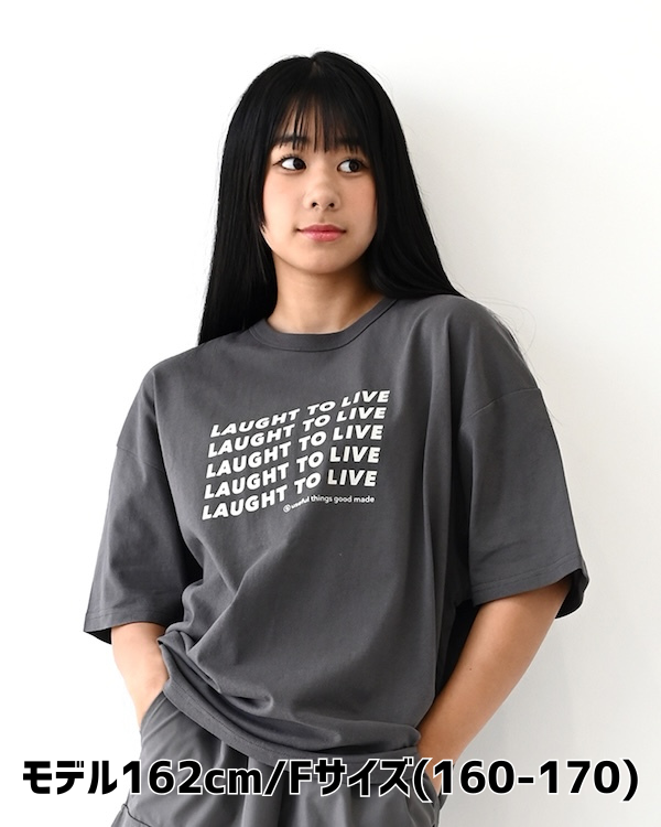 【ジェネレーター】LAUGHT Tシャツ / チャコールグレー