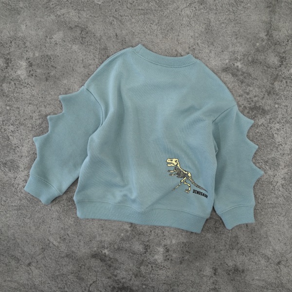 【25FW】恐竜トゲトゲ トレーナー / ブルー