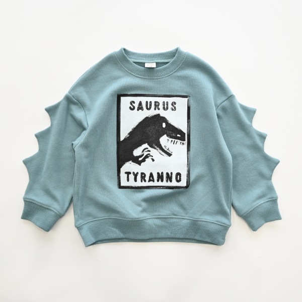 【25FW】恐竜トゲトゲ トレーナー / ブルー