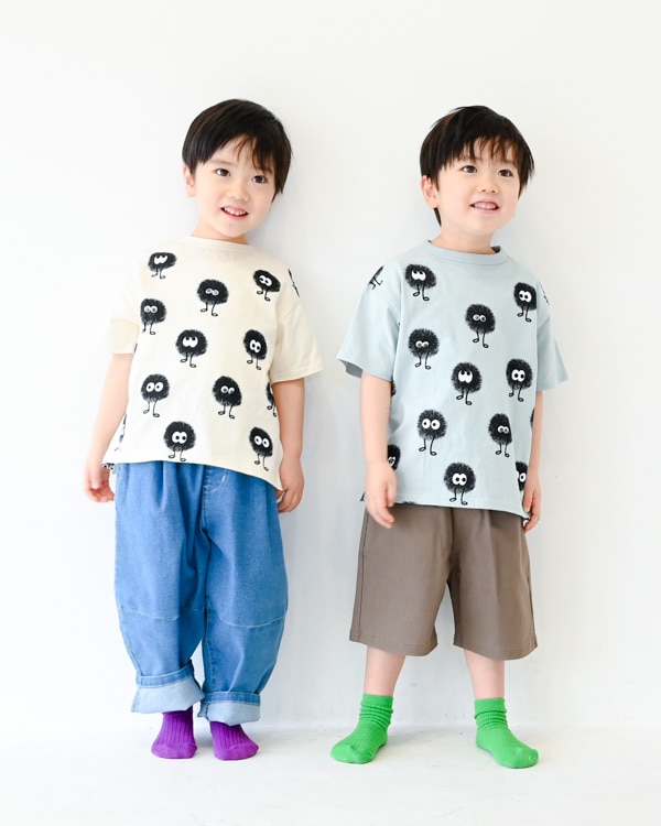 【ニコフラート】キョロキョロモンスターＴシャツ / アイボリー