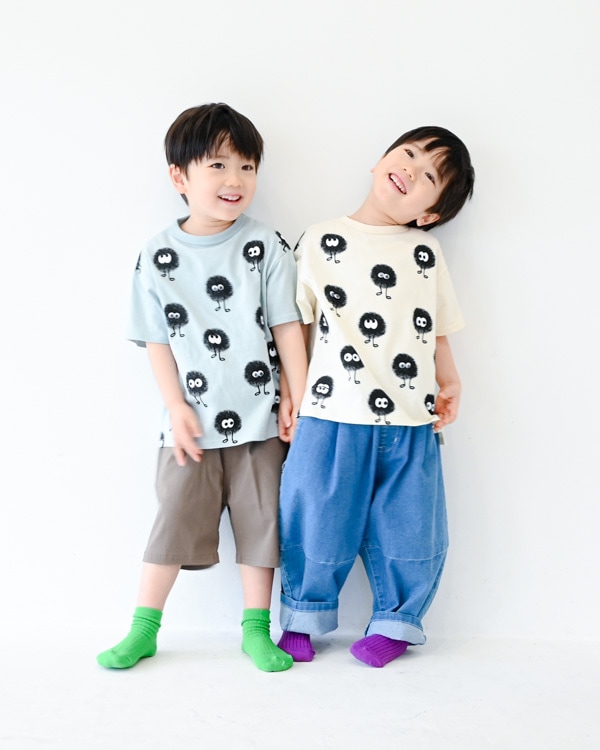 【ニコフラート】キョロキョロモンスターＴシャツ / アイボリー