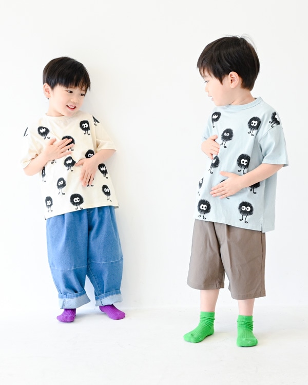 【ニコフラート】キョロキョロモンスターＴシャツ / アイボリー