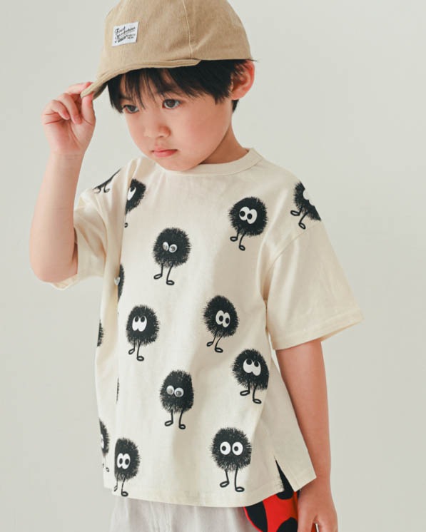 【ニコフラート】キョロキョロモンスターＴシャツ / アイボリー