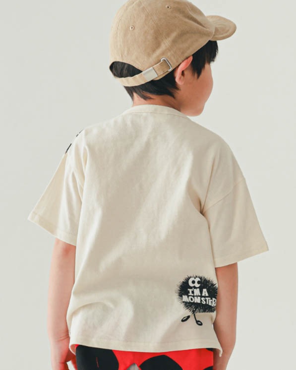 【ニコフラート】キョロキョロモンスターＴシャツ / アイボリー
