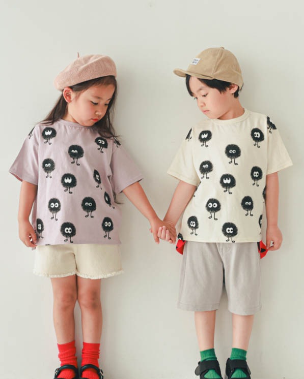 【ニコフラート】キョロキョロモンスターＴシャツ / アイボリー