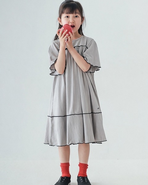 【26PS】メローワンピース / グレー