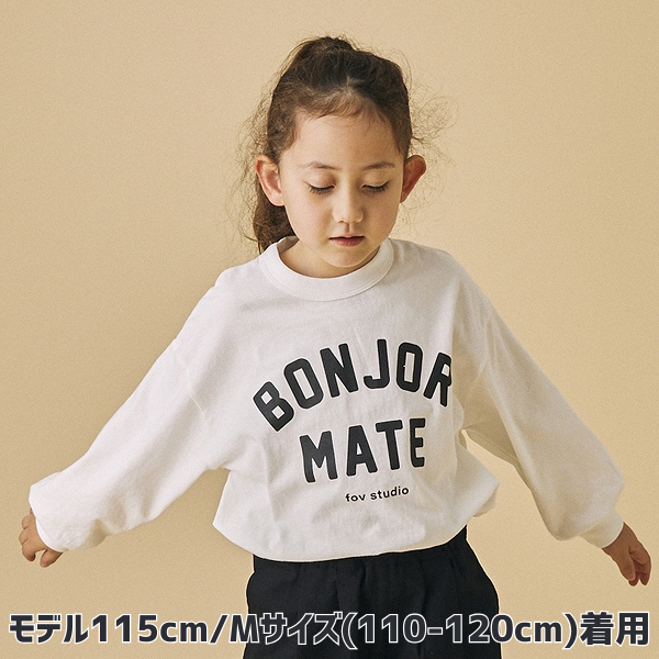 【25FW】BONJOURMATE L/S Tシャツ / ホワイト