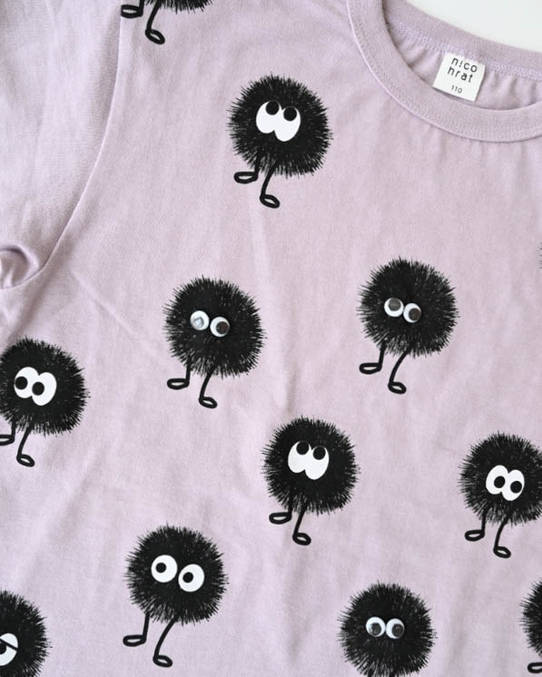 【ニコフラート】キョロキョロモンスターＴシャツ / ラベンダー