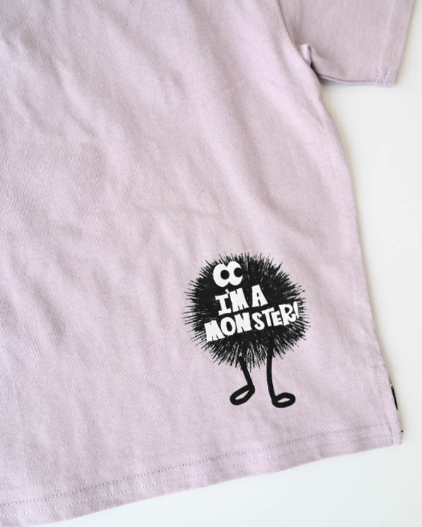 【ニコフラート】キョロキョロモンスターＴシャツ / ラベンダー