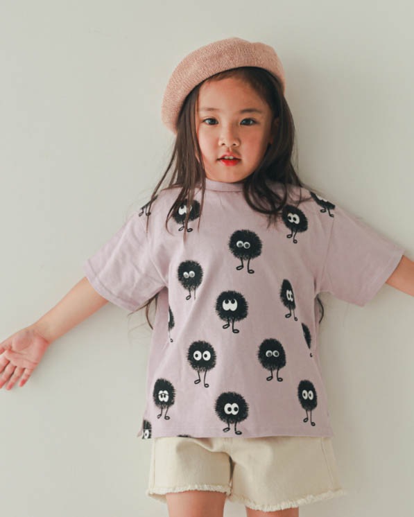 【ニコフラート】キョロキョロモンスターＴシャツ / ラベンダー