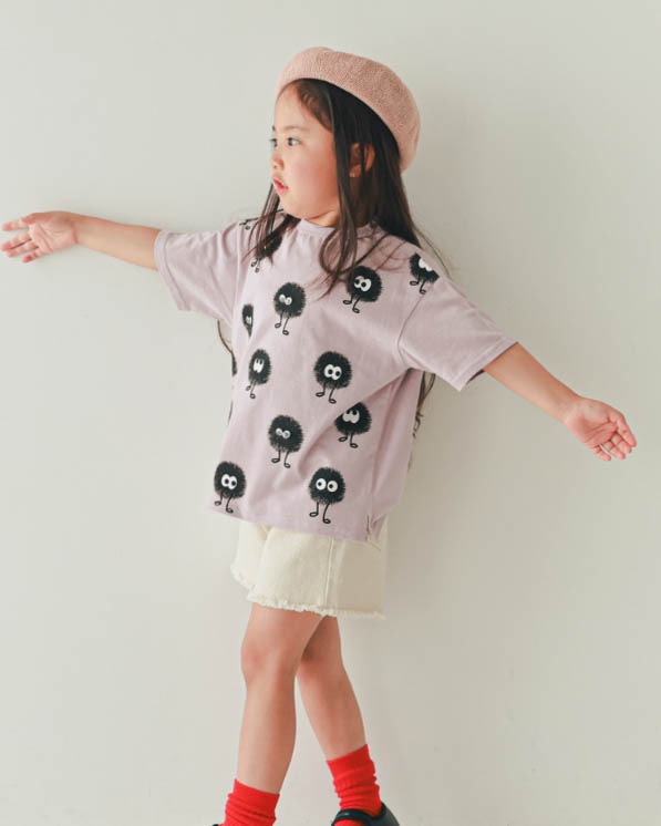 【ニコフラート】キョロキョロモンスターＴシャツ / ラベンダー
