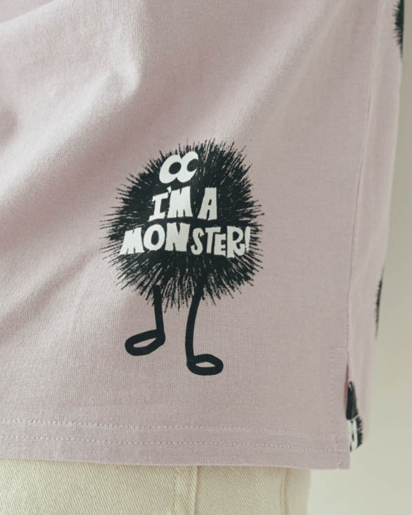 【ニコフラート】キョロキョロモンスターＴシャツ / ラベンダー
