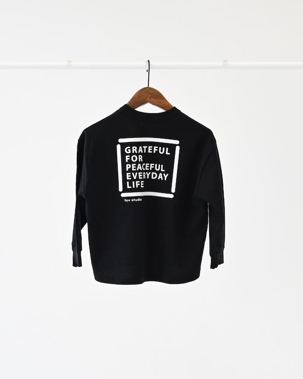 【フォブ】PEACEFUL LIFE L/S Tシャツ / ブラック