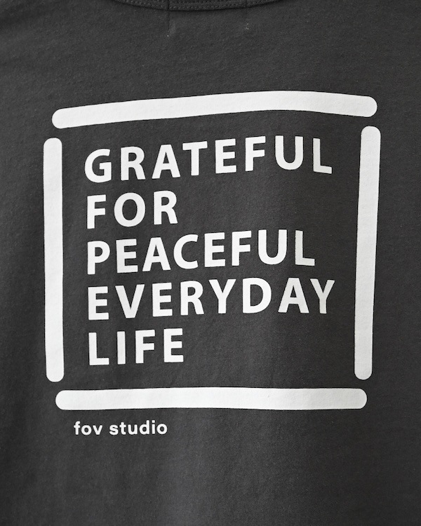 【フォブ】PEACEFUL LIFE L/S Tシャツ / ブラック