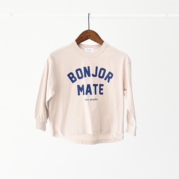 【25FW】BONJOURMATE L/S Tシャツ / サンド