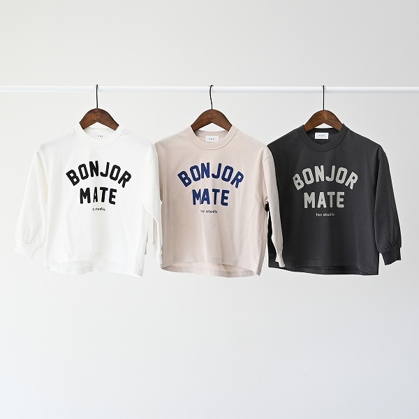 【25FW】BONJOURMATE L/S Tシャツ / サンド