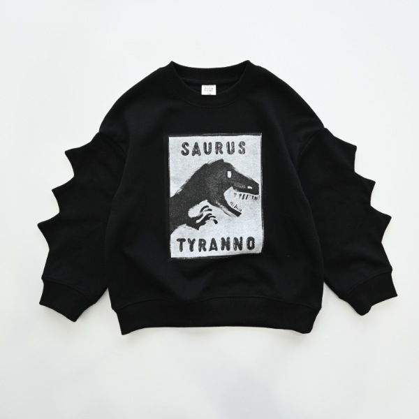 【25FW】恐竜トゲトゲ トレーナー / ブラック