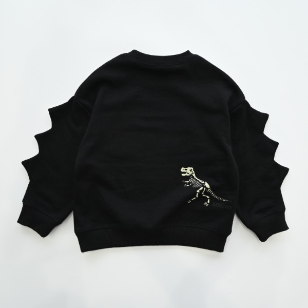 【25FW】恐竜トゲトゲ トレーナー / ブラック