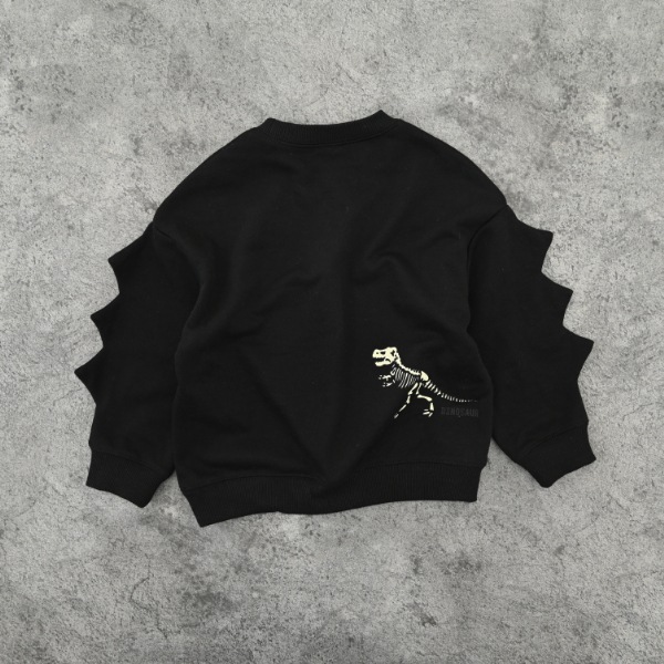 【25FW】恐竜トゲトゲ トレーナー / ブラック