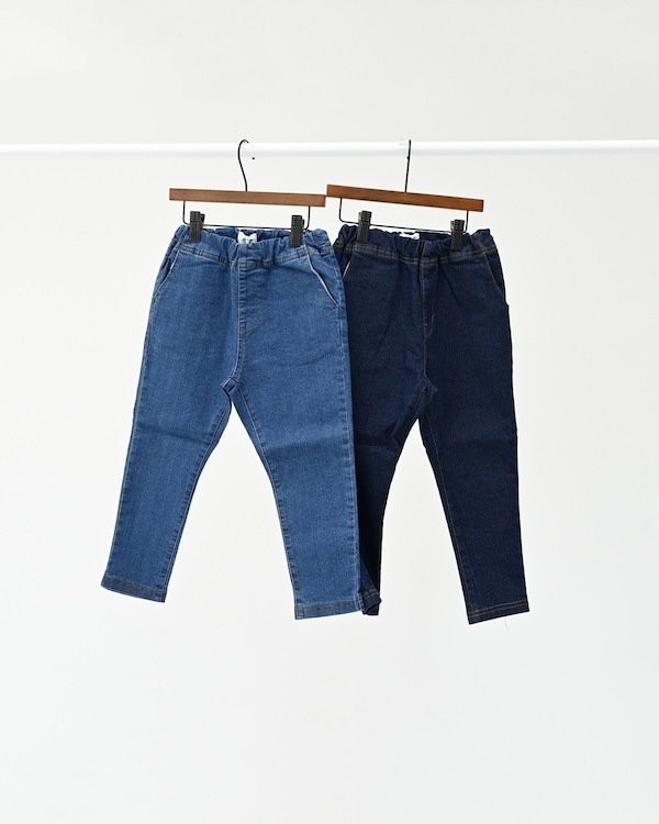 【定番】テーパードスリムデニムパンツ