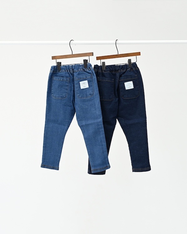 【定番】テーパードスリムデニムパンツ